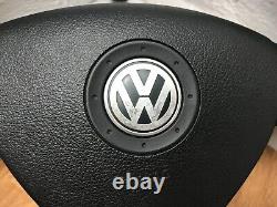 True Vw Mk5 Golf Gti Leather Black Flat Low Mfsw Direction Wheel Dsg. 17b