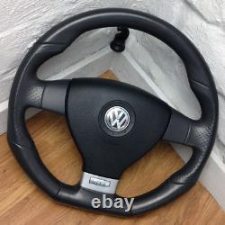 True Vw Mk5 Golf Gti Leather Grey Flat Low Direction Wheel And Srs Bag 15a