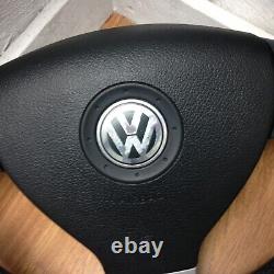 True Vw Mk5 Golf Gti Leather Grey Flat Low Direction Wheel And Srs Bag 15a