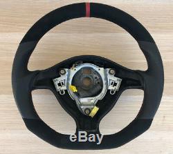 Tuning Flattened Leather Steering Vw Golf 4, Passat 3b, Bora, Gti Red Ring 2w