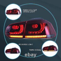 VLAND LED Smoked Red Taillights For Volkswagen GOLF 6 MK6 GTI 2008-2013 Set