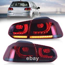 VLAND for Volkswagen GOLF 6 MK6 GTI 2008-2013 Red LED Smoked Tail Lights L+R
