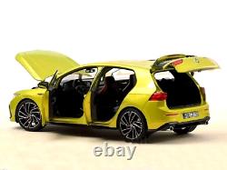 VW Golf 8 GTI, 2021 Yellow Metallic, Limited Edition, 1:18 Norev