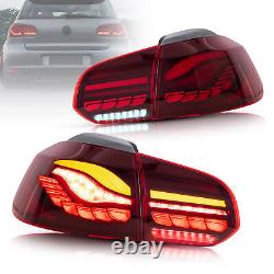 Vland Led Red Rear Lights For Volkswagen Golf 6 Mk6 Gtd Gti R 10-14 Light