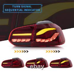 Vland Led Red Rear Lights For Volkswagen Golf 6 Mk6 Gtd Gti R 10-14 Light