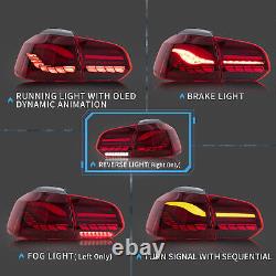 Vland Led Red Rear Lights For Volkswagen Golf 6 Mk6 Gtd Gti R 10-14 Light