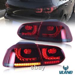 Vland Led Set Of 2 Rear Lights For Volkswagen Golf 6 08-13(mk6) Gti Tsi Tdi R