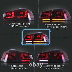 Vland Led Set Of 2 Rear Lights For Volkswagen Golf 6 08-13(mk6) Gti Tsi Tdi R