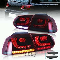 Vland Led Set Of 2 Rear Lights For Volkswagen Golf 6 08-13(mk6) Gti Tsi Tdi R