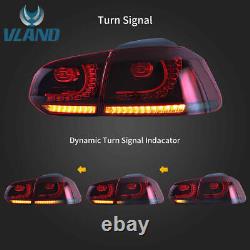 Vland Led Set Of 2 Rear Lights For Volkswagen Golf 6 08-13(mk6) Gti Tsi Tdi R