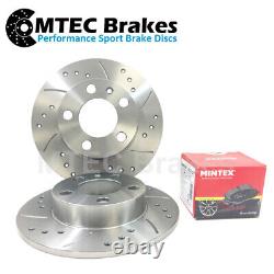 Volkswagen Golf 2.0 GTI 99-04 Rear Brake Discs & Grooved Drilled Pads