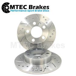 Volkswagen Golf 2.0 GTI 99-04 Rear Brake Discs & Grooved Drilled Pads