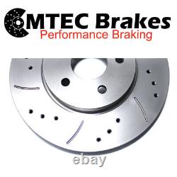 Volkswagen Golf 2.0 GTI 99-04 Rear Brake Discs & Grooved Drilled Pads