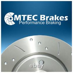 Volkswagen Golf 2.0 GTI 99-04 Rear Brake Discs & Grooved Drilled Pads