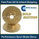 Volkswagen Golf Gti 1.8t 180bhp 02-04 Rear Brake Discs Perforated Gold Grooved
