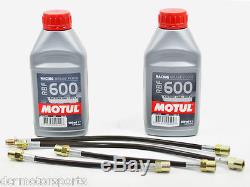 Volkswagen Golf Mk 2 Gti / 16s + 2 Goodridge Flexible Hoses + 2 Motul Rbf 600