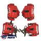 Volkswagen Golf Mk5 Front Rear Brake Caliper Set Red Gti 1k0615123f