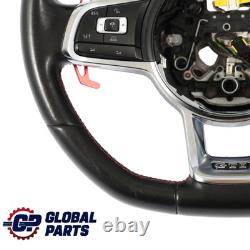 Volkswagen Golf Mk7 GTI Black Leather Steering Wheel Shift Paddles 5G0419091R