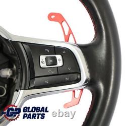 Volkswagen Golf Mk7 GTI Black Leather Steering Wheel Shift Paddles 5G0419091R