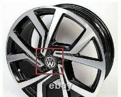 Volkswagen Golf Mk7 Gti R Gtd Red Chrome Wheel Central Cap 4x Set