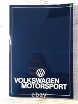 Volkswagen Motorsport Golf GTI 16V Rally 1987 Press Kit Media Release