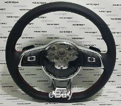 Vw Golf 7 Gti Mk7 Original Leather Multifunction Steering Wheel With Red Stitching 5g0419091 Dsg