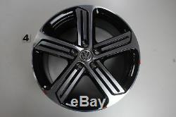 Vw Golf 7 R-line Gti Alloy Rims 18 Inches Cadiz Black 5g0601025dq Set Of
