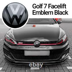 Vw Golf 7 VII Facelift Front Emblem Black Sign Gti Gtd R Acc Film