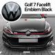 Vw Golf 7 Vii Facelift Front Emblem Black Sign Gti Gtd R Acc Film