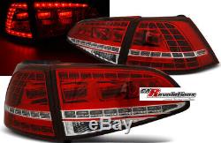 Vw Golf VII 7 Dynamic Led Lights In Red Gti R Clubsport Look Sequenziell