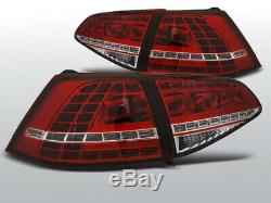 Vw Golf VII 7 Dynamic Led Lights In Red Gti R Clubsport Look Sequenziell