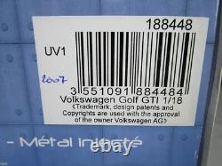 Ar654 Norev 1/18 Vw Volkswagen Golf V Gti 2005 Silver Met 188448 Tres Bon Etat