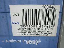 Ar654 Norev 1/18 Vw Volkswagen Golf V Gti 2005 Silver Met 188448 Tres Bon Etat