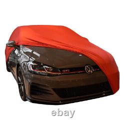 Bâche de protection compatible avec Volkswagen Golf 7 GTI pour intérieur Rouge