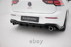 Maxton Diffuseur Arrière Complet V. 2 Volkswagen Golf GTI Mk8 Noir Brillant