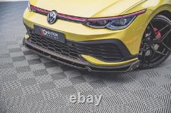 Maxton Lame Du Pare-Chocs Avant V. 1 + Ailerons Volkswagen Golf 8 GTI Clubsport