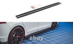 Maxton Rajouts Bas De Caisse Volkswagen Golf 8 GTI Noir Brillant