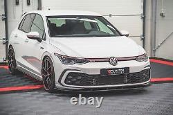 Maxton Sport Durabilité Lame Pare-Chocs Avant Volkswagen Golf 8 GTI Noir-Rouge