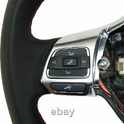 Mfa Volant Sport Aplati Cuir Perforé Multifonction VW Golf 6 VI Gti Noir