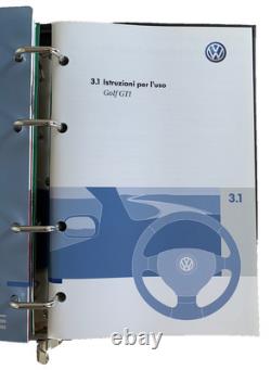 NOUVEAU manuel d'utilisation Volkswagen Golf MK5 GTI (ITALIEN)