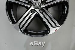 VW Golf 7 Gti GTD R Jantes 18 Pouces Jantes Cadiz Noir Jeu de Jantes