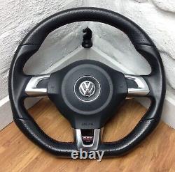 Véritable VW gti Noir Volant Cuir, Avec Centre Golf, T5, T5.1, T6. 3A