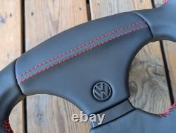 Volant CUIR NEUF pour VW Volkswagen Golf MK2 MK3 GTI VR6 Vento Corrado