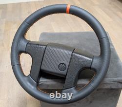 Volant CUIR NEUF pour VW Volkswagen MK2 Golf II 2 GTI VR6 Orange OEM