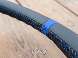 Volant CUIR NEUF pour VW Volkswagen MK2 Golf II 2 GTI point bleu OEM Volant CUIR NEUF pour VW Volkswagen MK2 Golf II 2 GTI point bleu OEM