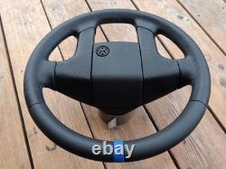 Volant CUIR NEUF pour VW Volkswagen MK2 Golf II 2 GTI point bleu OEM
