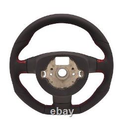 Volant Sport Abattu VW Golf V 5 GTI R32 Cuir Perforé Couture Rouge