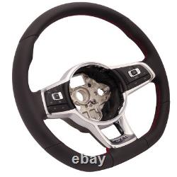 Volant Sport Multifonction ACC VW Golf 7 VII GTI R Line Noir Rouge