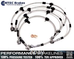 Volkswagen Golf Gti Mk 2 4 Ligne MTEC Performance Acier Tressé Durites de Frein