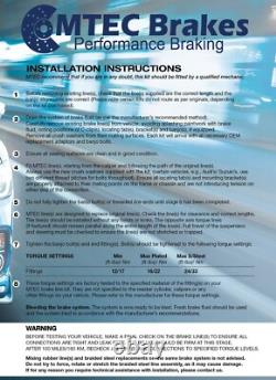 Volkswagen Golf Gti Mk 2 6 Ligne Avant Arrière MTEC Performance Tressé Frein